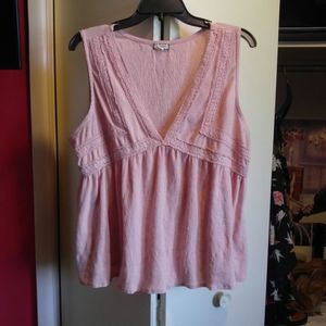 Cute pink summer top by eyeshadow, size XL